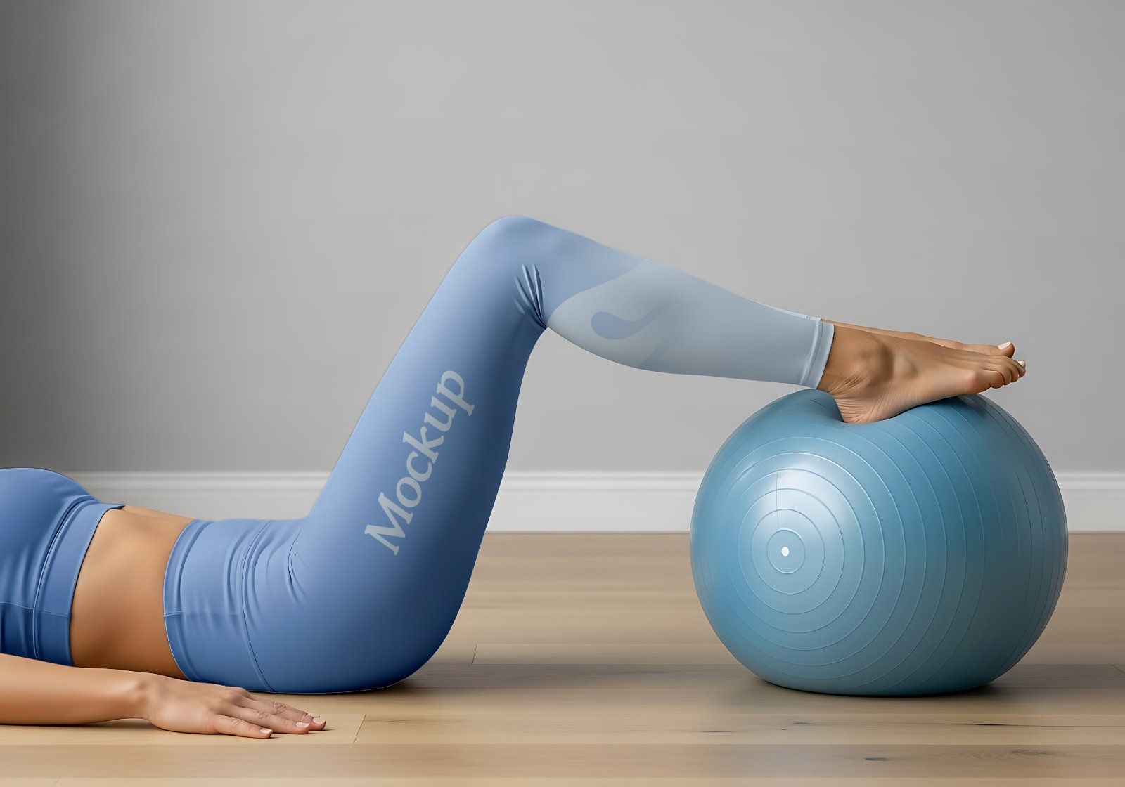Premium Branding Blue Pilates Mockup