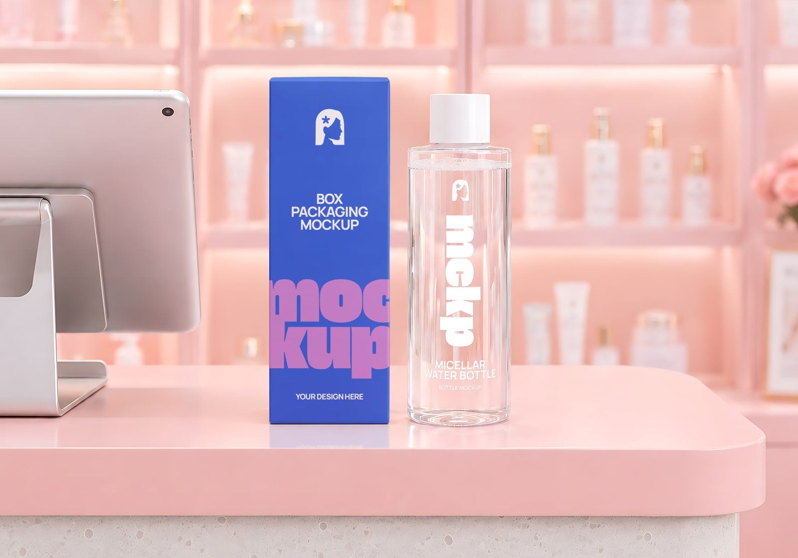 Premium Branding Beauty Care Cosmetic Store Mockup