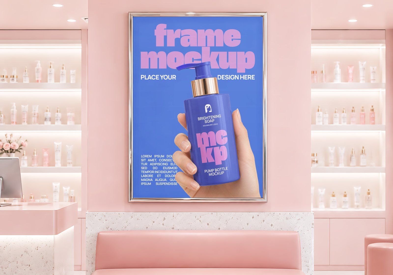 Premium Branding Beauty Care Cosmetic Store Mockup