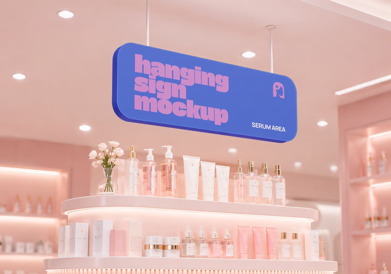 Premium Branding Beauty Care Cosmetic Store Mockup