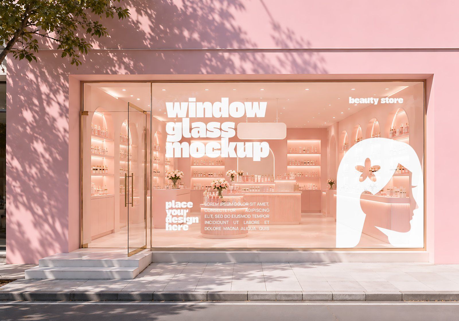 Premium Branding Beauty Care Cosmetic Store Mockup
