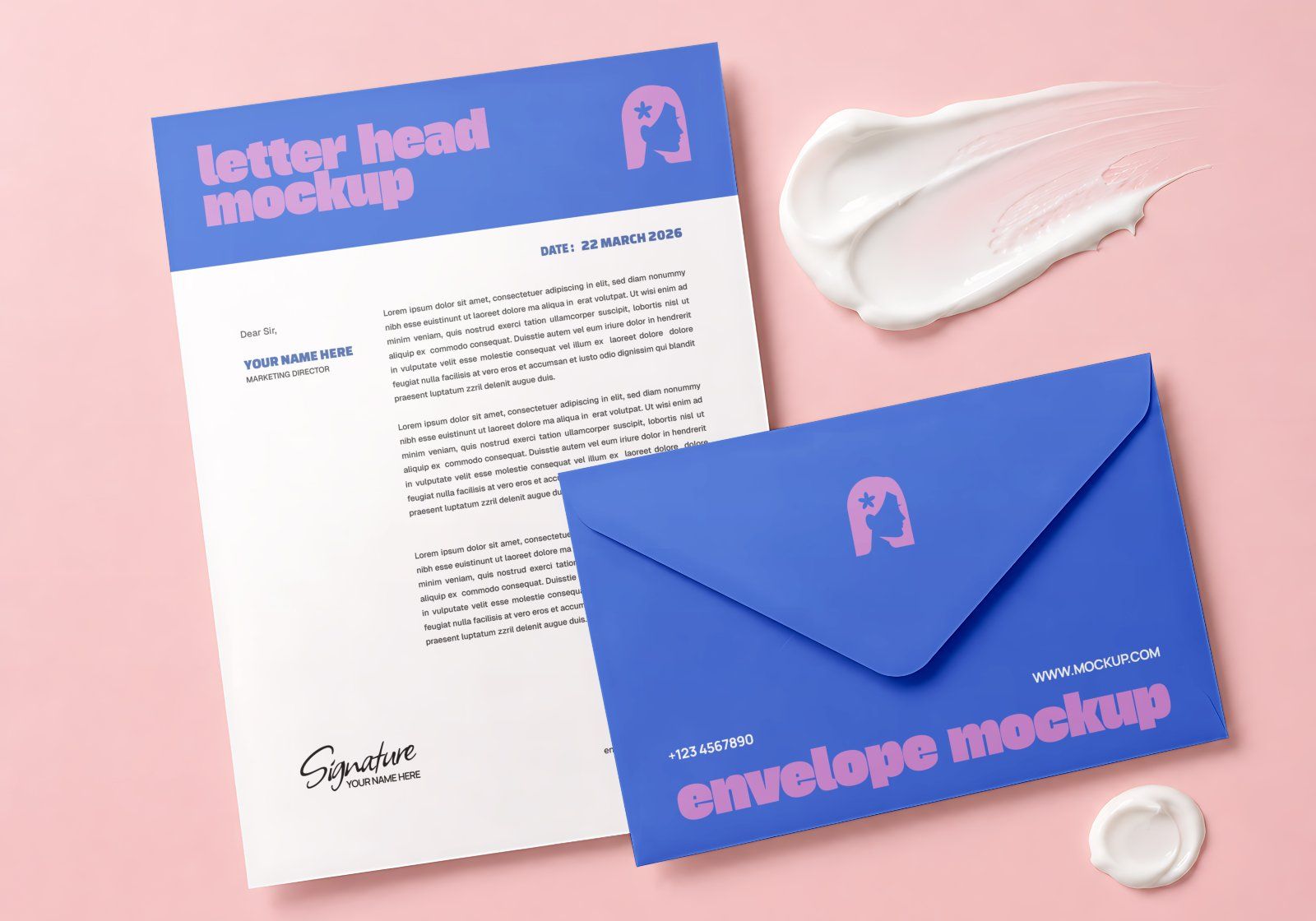 Premium Branding Beauty Care Cosmetic Store Mockup