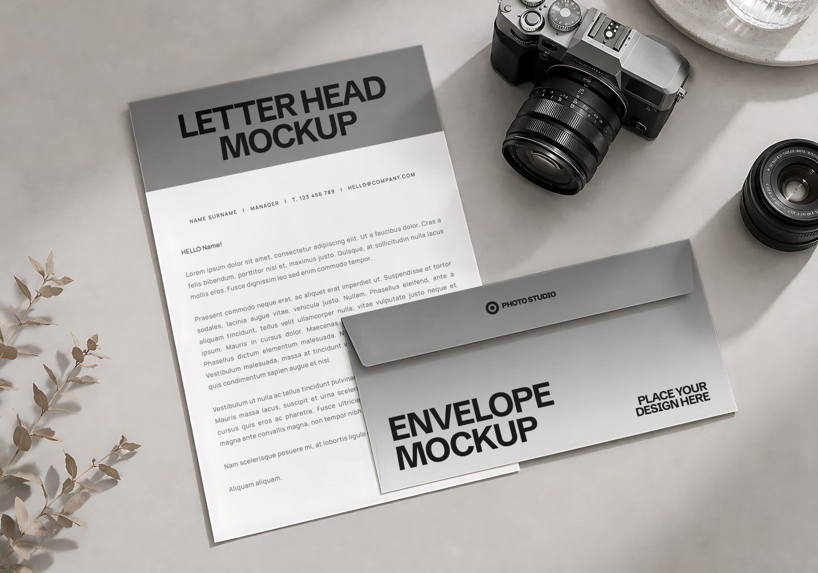 Premium Studio Photography Branding Mockup Bundle – 15 Creative Production PSD Scenes for Photo Stud