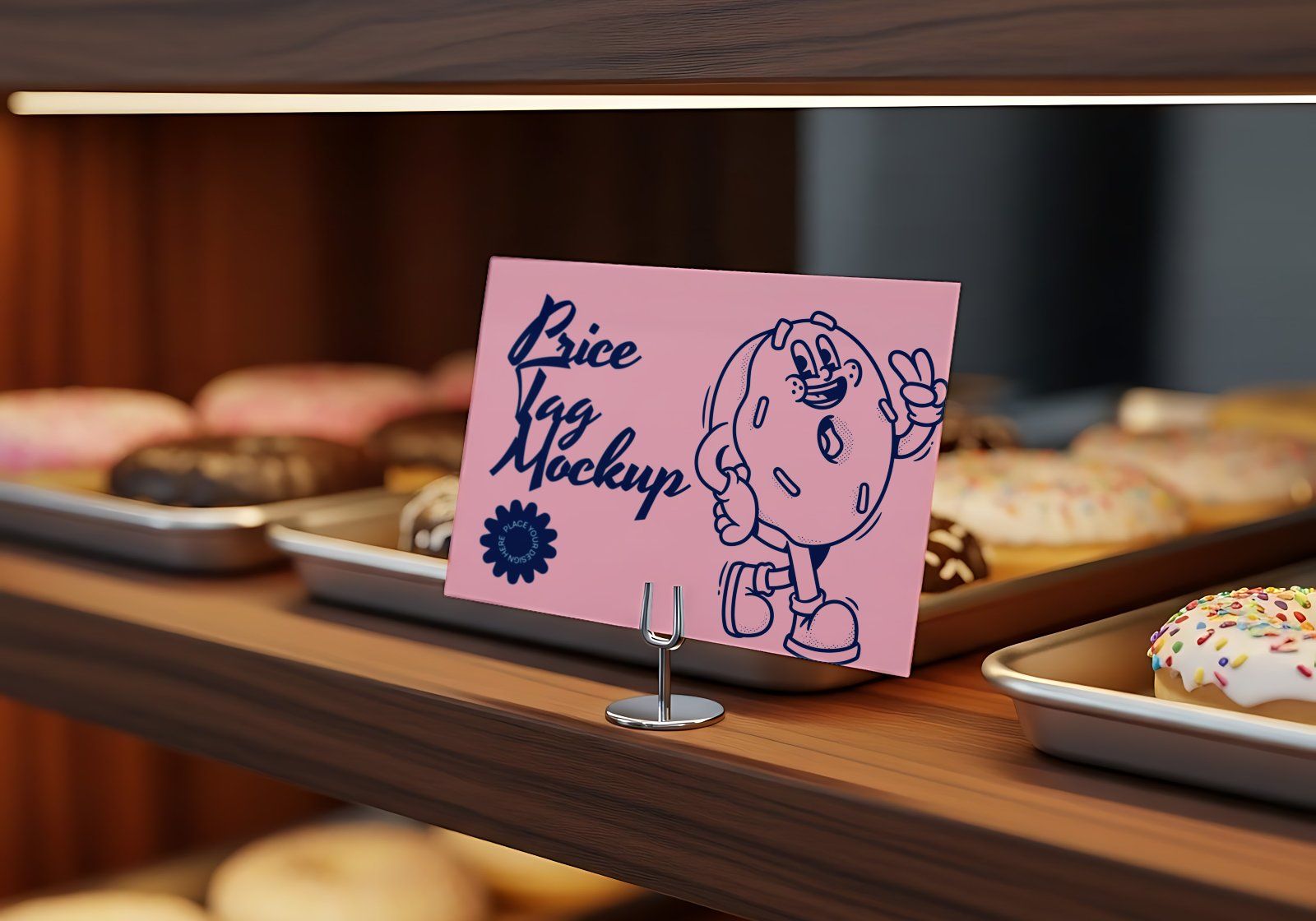 Branding Mockup Donut & Coffee Shop PSD – Cafe Scene Templates for Packaging, Cups, and Menu Design