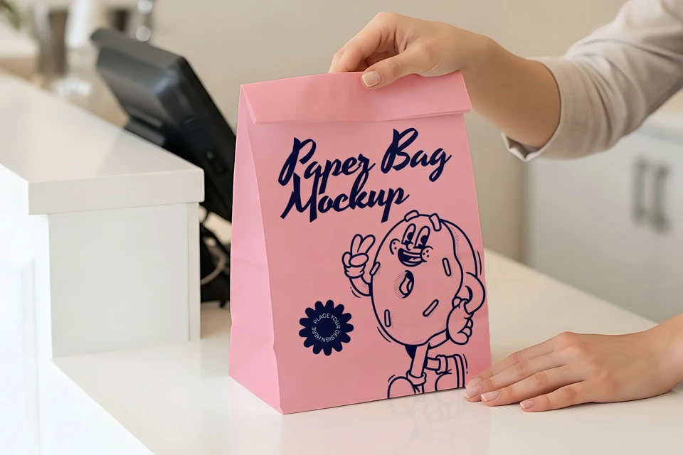 Donut Packaging Template for Cafe Branding