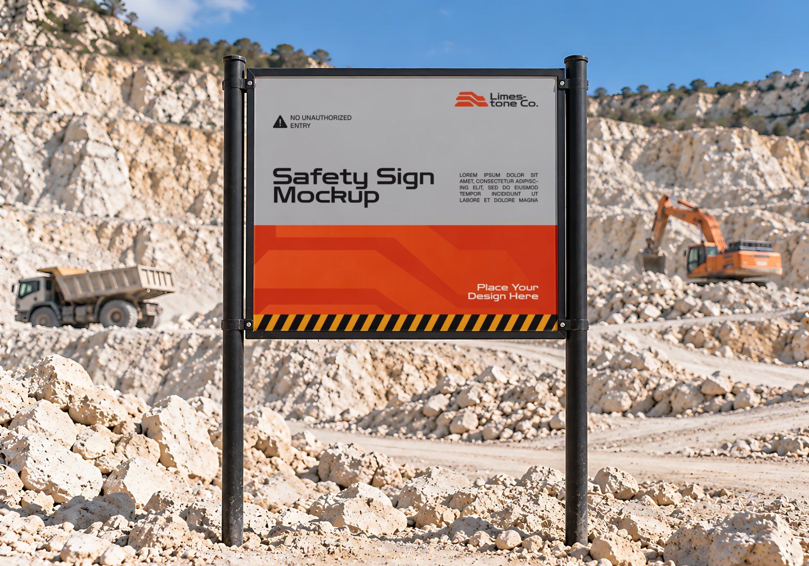 Limestone Mining Branding Mockup Bundle - 15 Heavy Equipment PSD Mockups — image 16