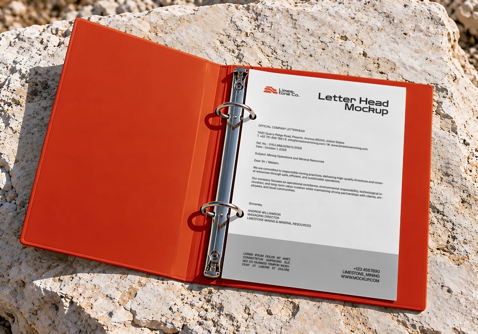 Limestone Mining Branding Mockup Bundle - 15 Heavy Equipment PSD Mockups — image 13