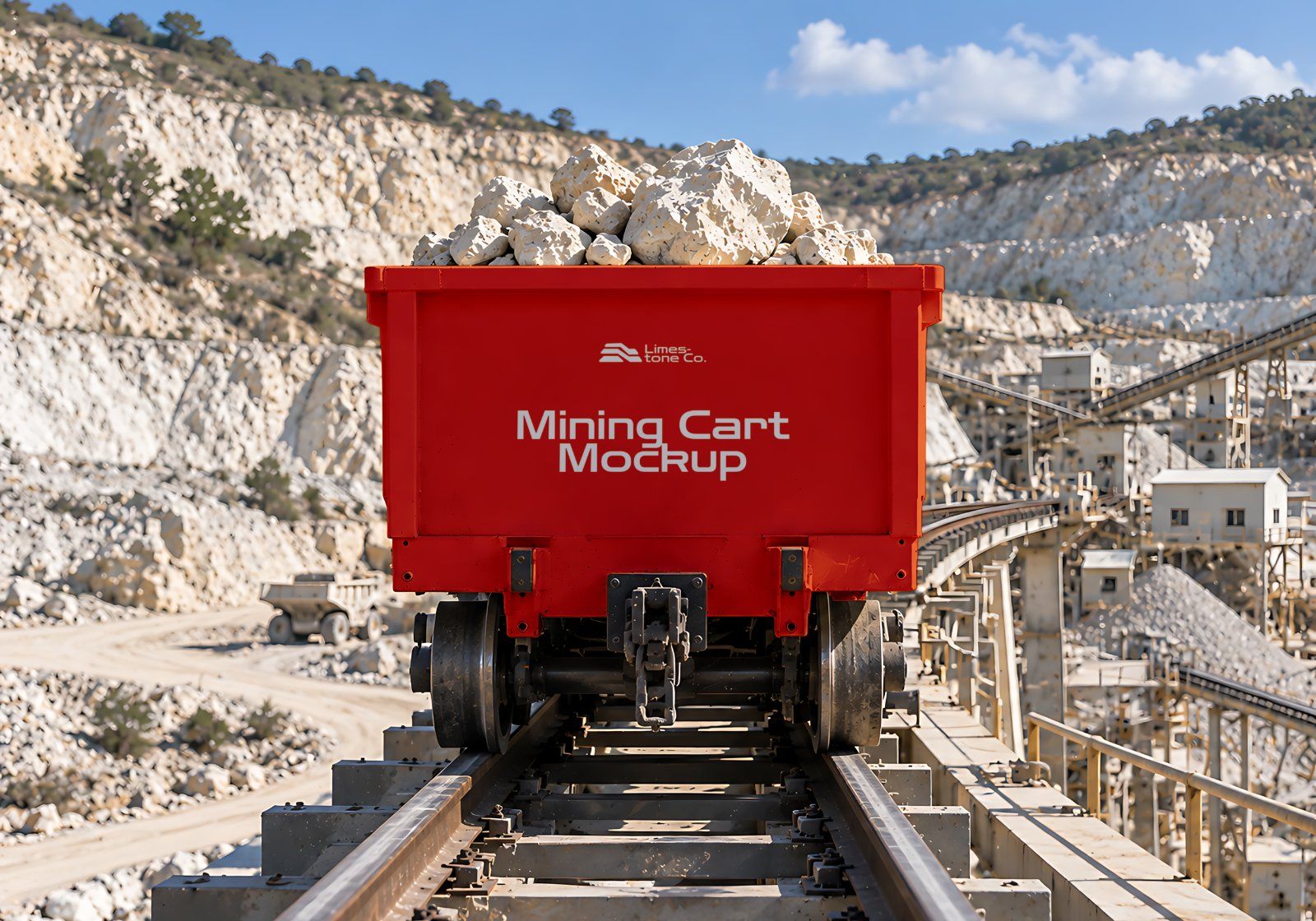 Limestone Mining Branding Mockup Bundle - 15 Heavy Equipment PSD Mockups — image 9