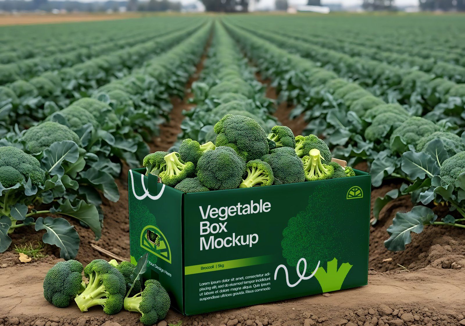 Vegetable Farm Mockup Bundle PSD – Agriculture & Organic Food Branding Mockups
