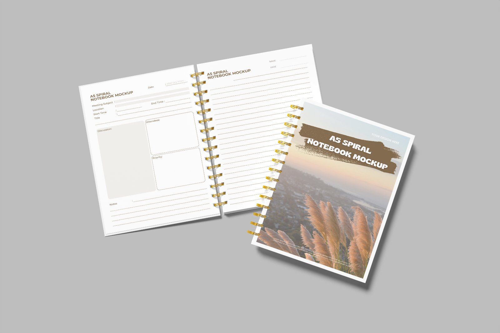 Notebook Spiral Mockup — image 3