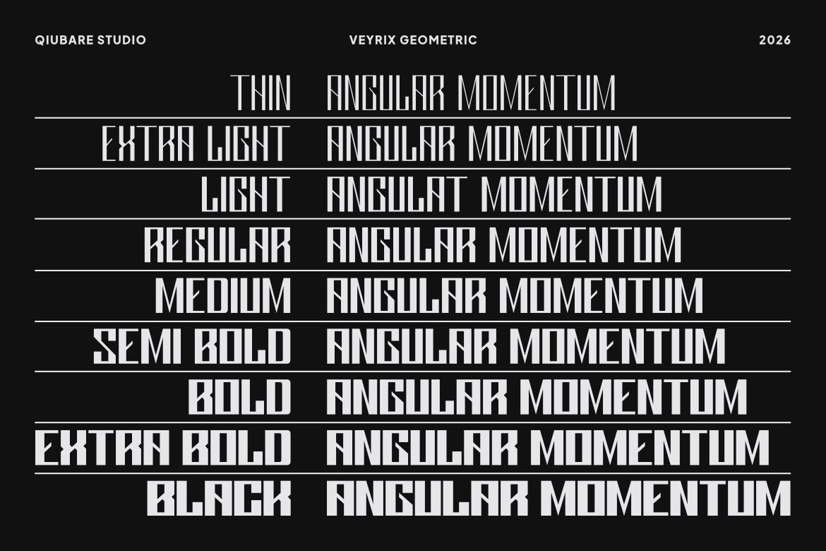 Futuristic Font Veyrix | Geometric Display Typeface — image 3