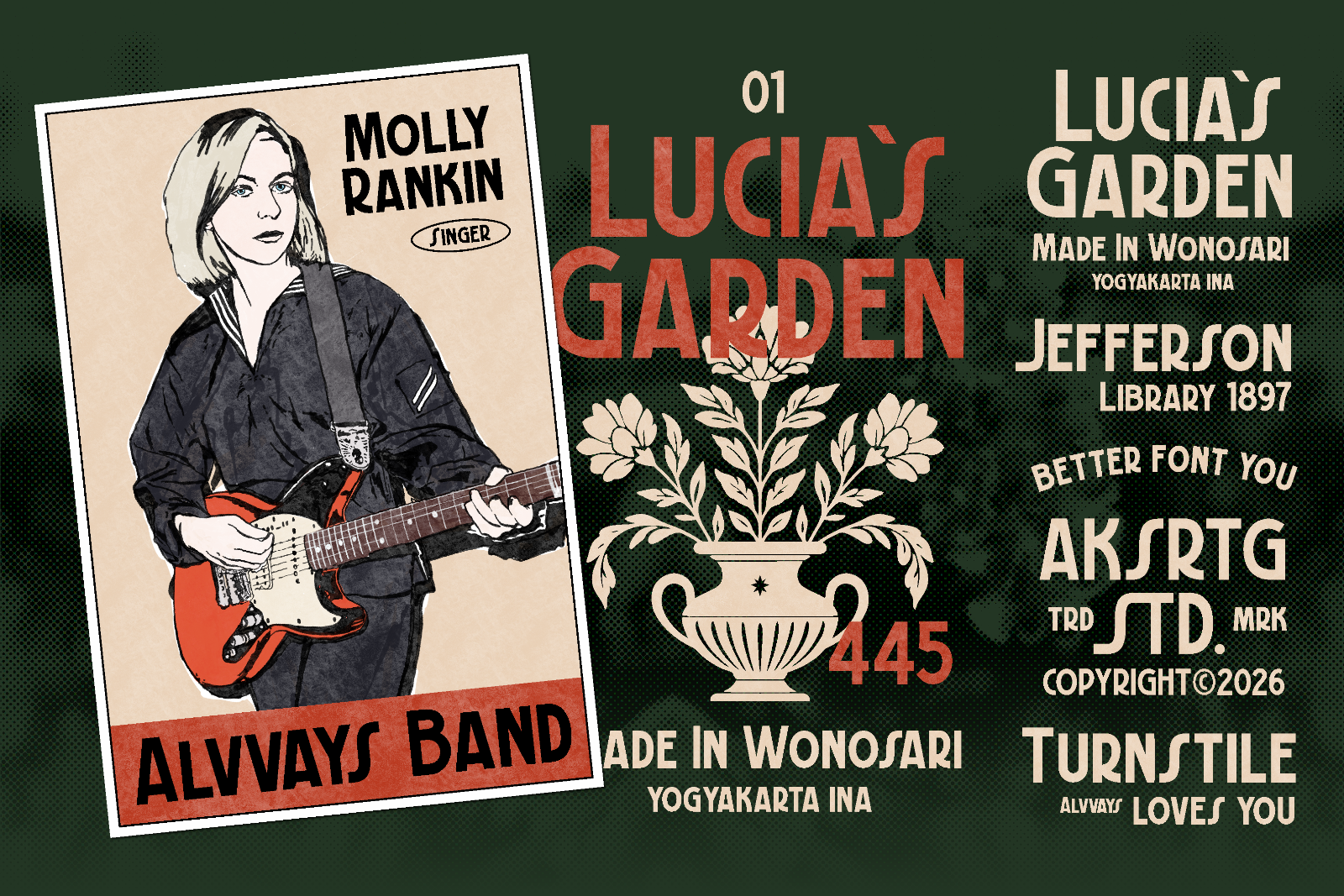 Lucia's Garden - Vintage Display Font — image 3