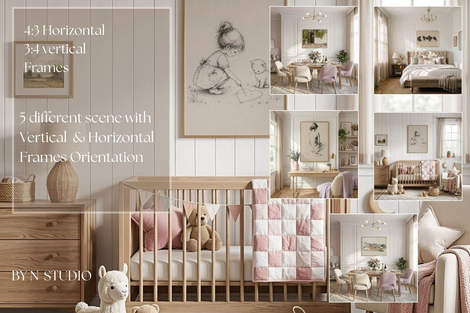 Luxury Pink Frame Mockup Bundle