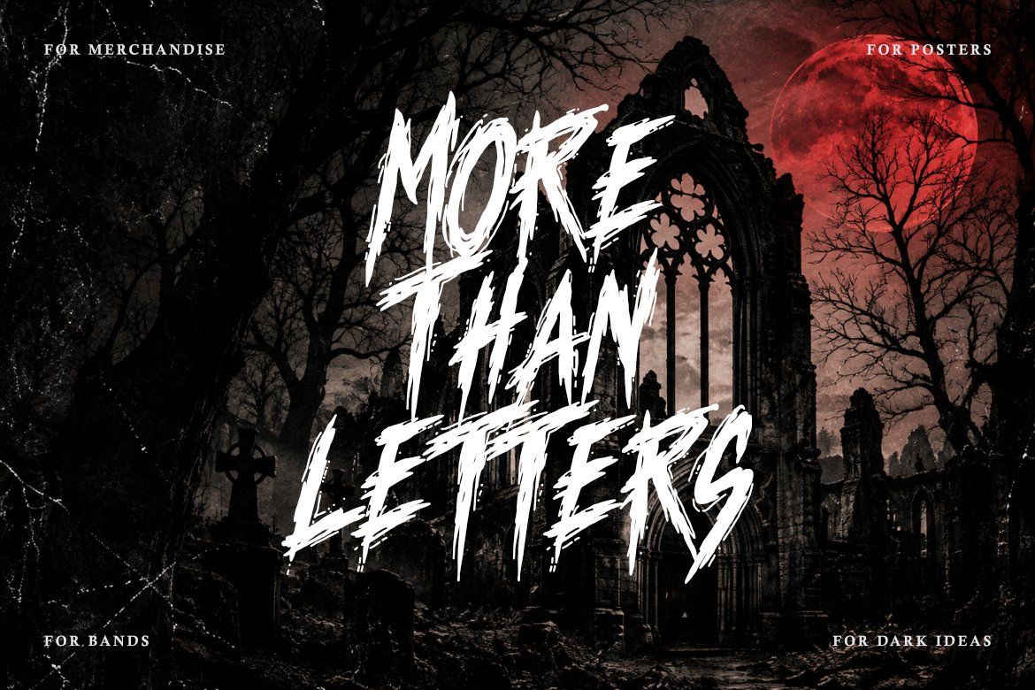 Death Metal Font DEATHSCRAWL | Horror Brush Typeface — image 3