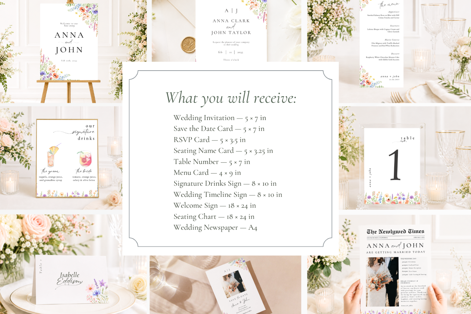 Floral Wedding Bundle for Canva — image 3