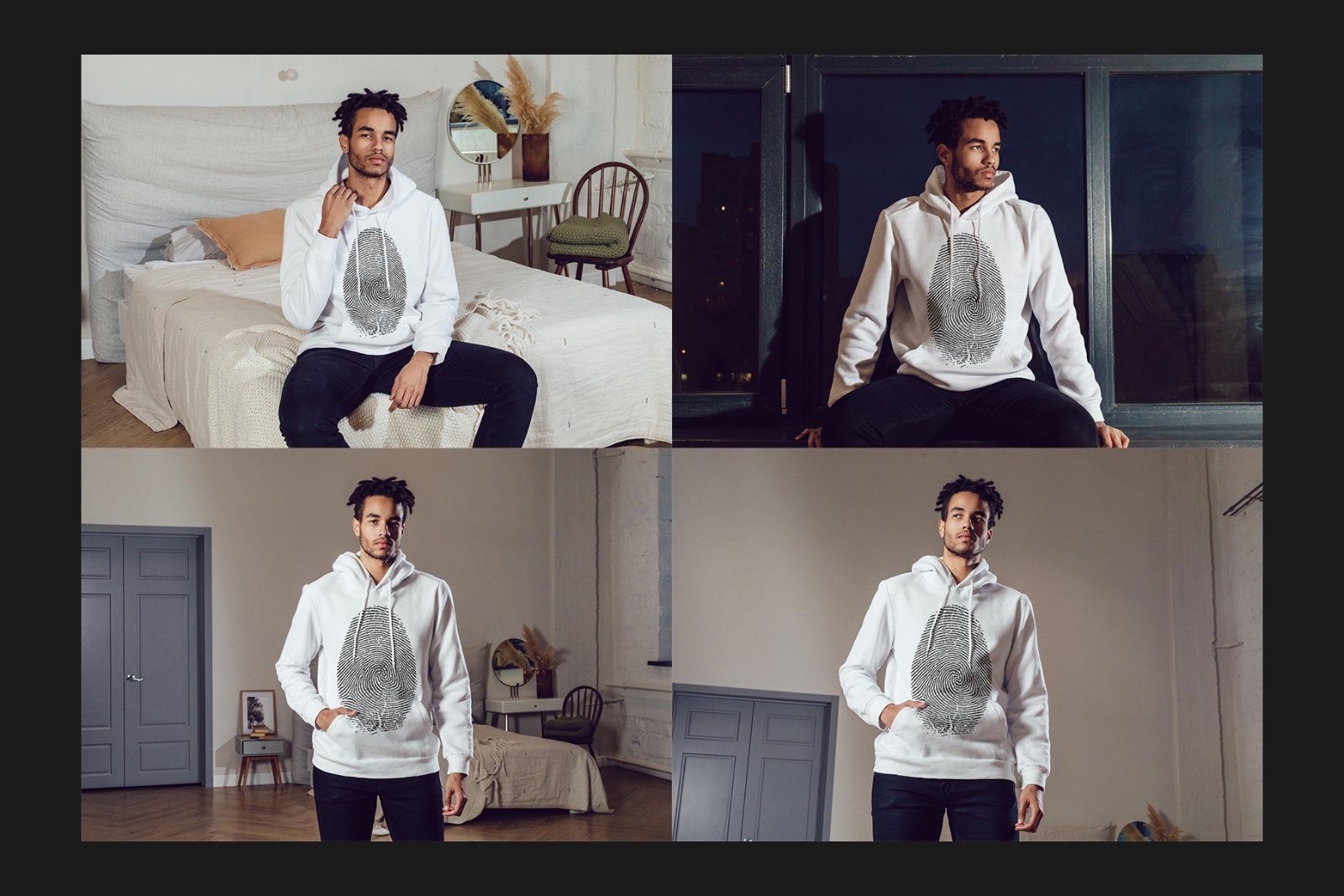 African Men Hoodie Mock-Up Set