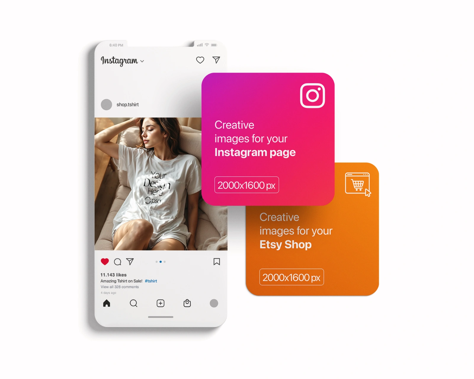 100 T-Shirt Mockup PSD Bundle – Gildan 64000 & Bella Canvas 3001 for Print on Demand — image 3