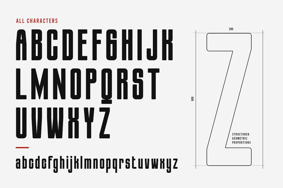 Zentaro – Geometric Condensed Sans Family