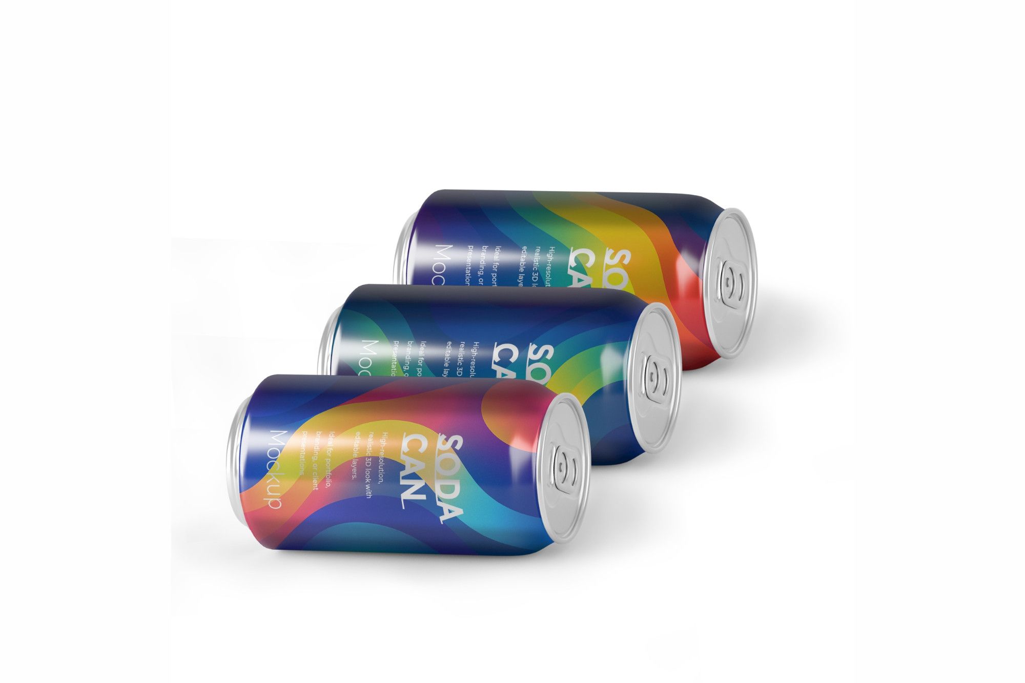 Modern Soda Can Mockup Series – 330ml Editable PSD Set