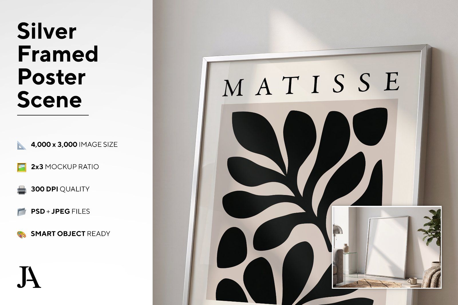 Silver Framed Poster | 2x3 Ratio PSD