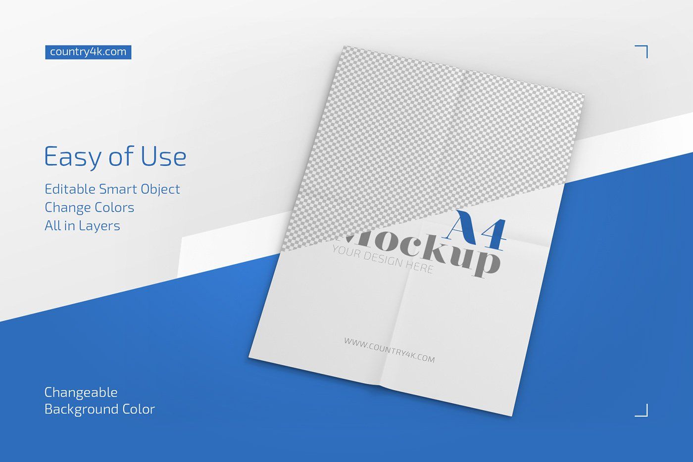 A4 Flyer Paper Mockup Set