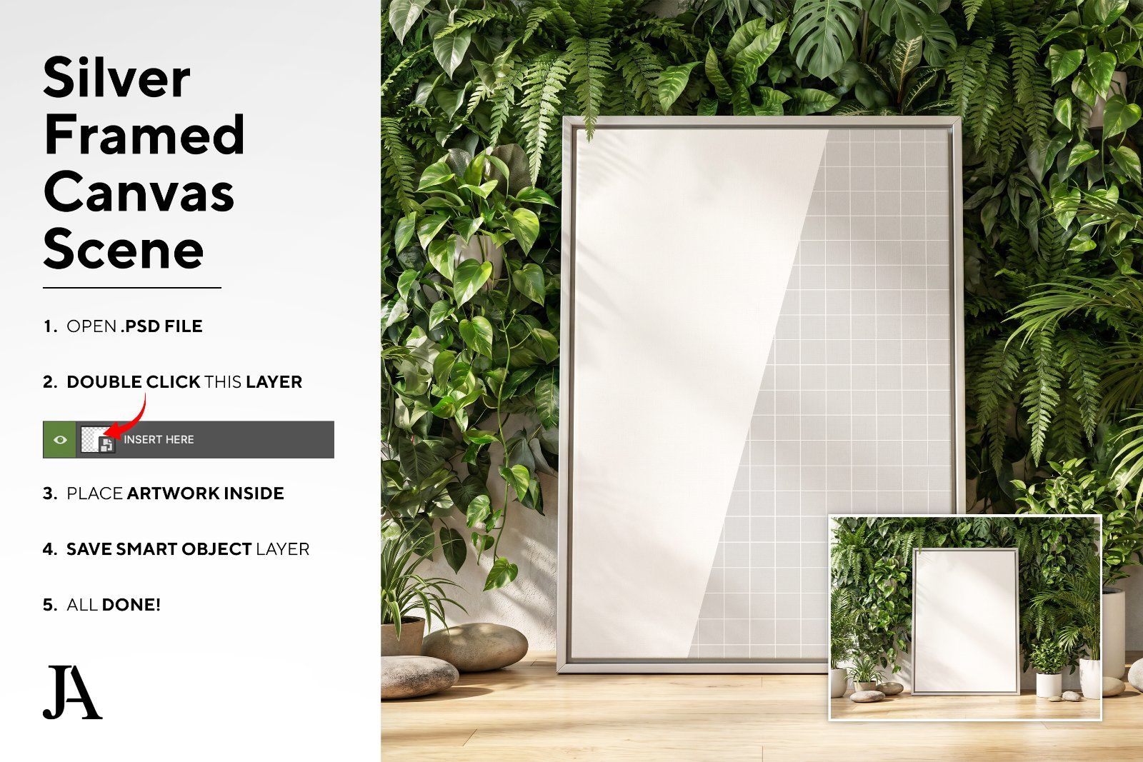 Silver Framed Canvas | DIN A PSD — image 4