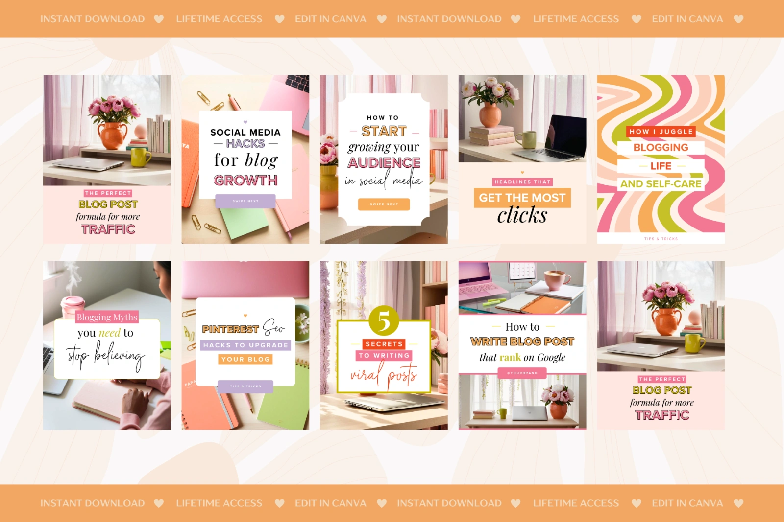 25 Boho Instagram Canva Templates — image 3