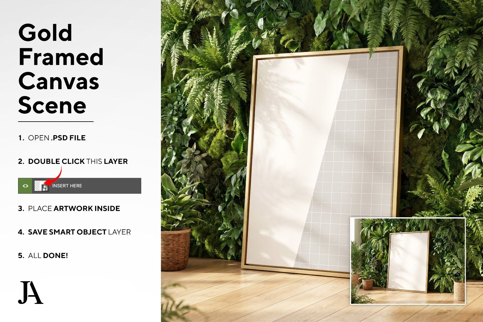 Gold Framed Canvas | DIN A PSD — image 4