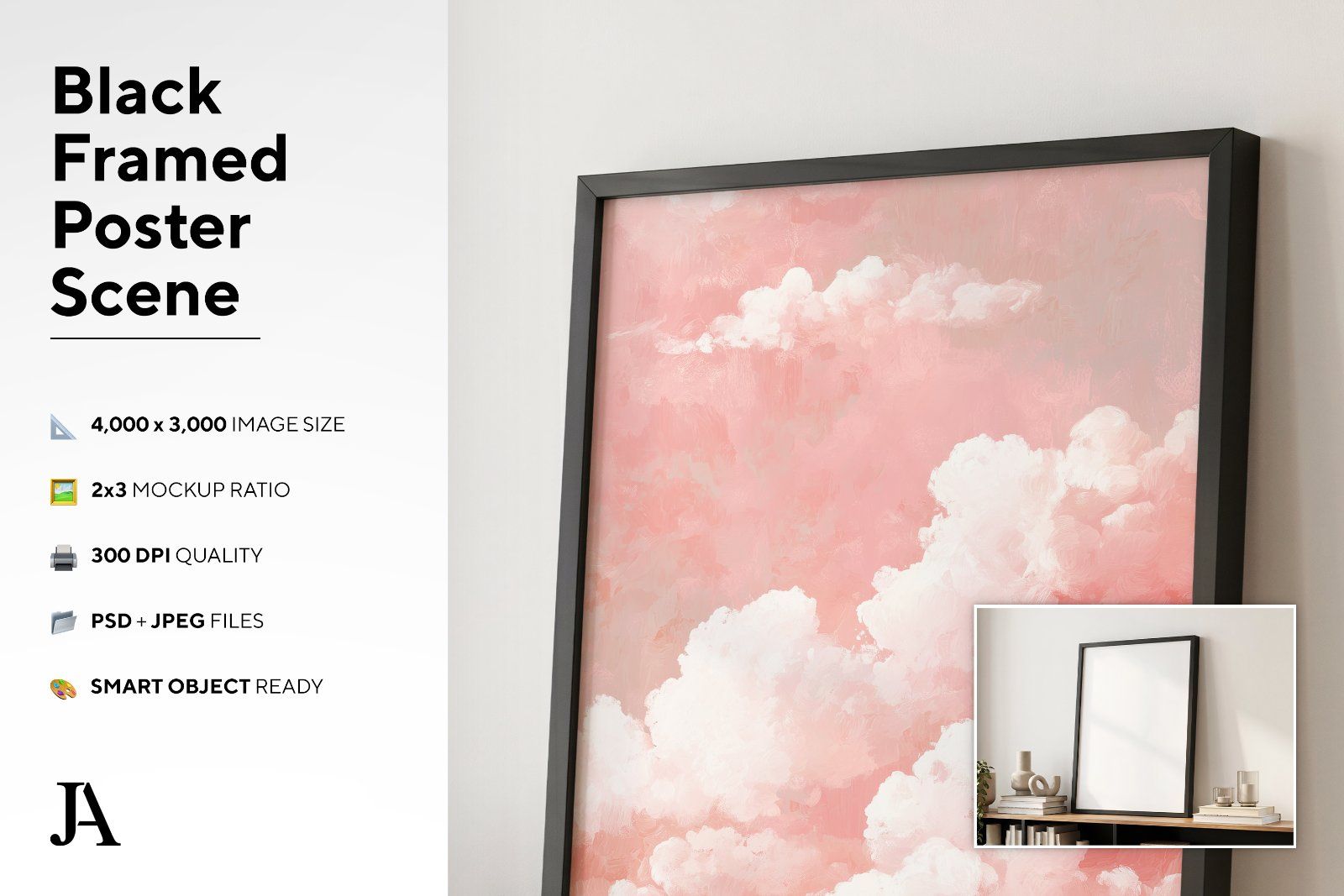 Black Framed Poster | 2x3 Ratio PSD — image 3