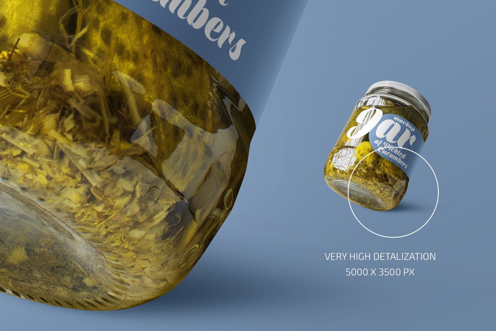 Glass Jar of Pickled Cucumbers Mockup Set — image 3