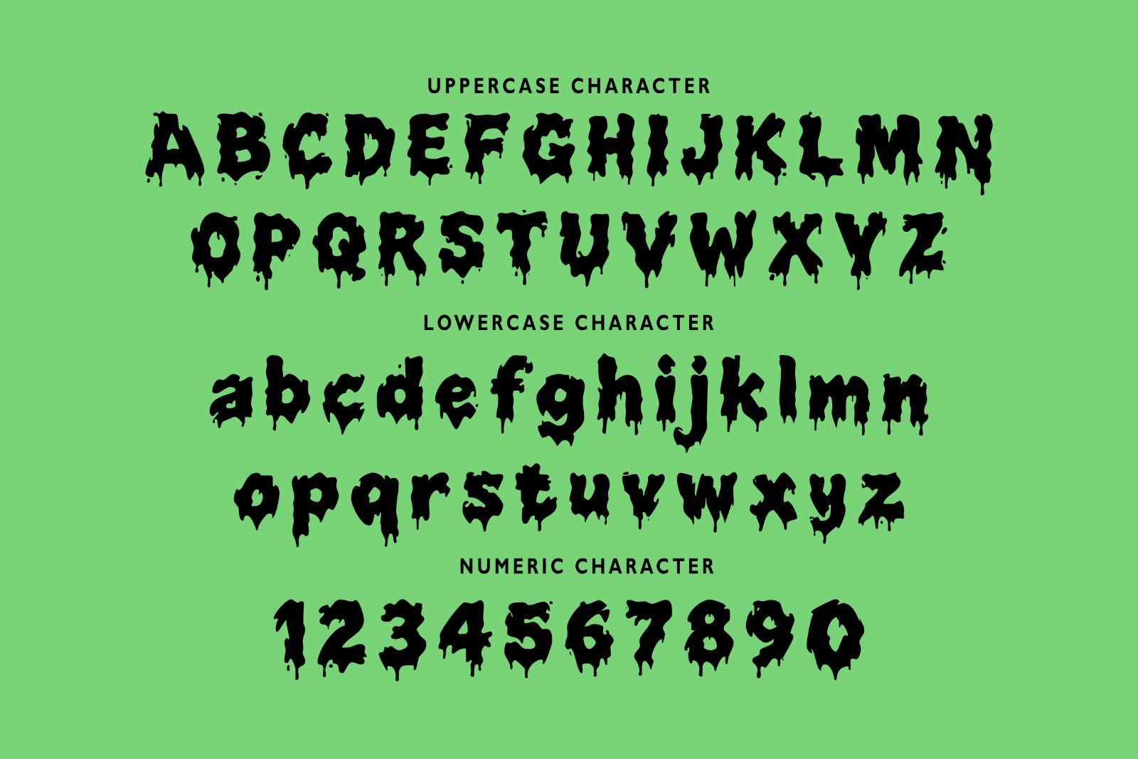 Dripping Slime Font Slimebite | Creepy Halloween Typeface — image 3