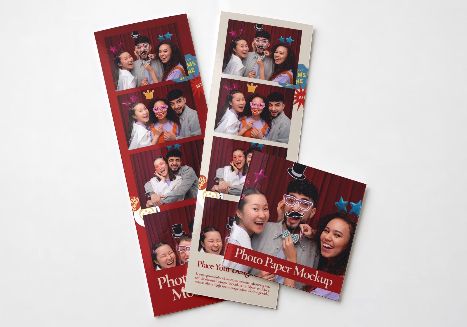 Premium Photo Box Rental Mockup Bundle – 15 Gen-Z PSD Scenes for Photobox Strips, Curtain Booths