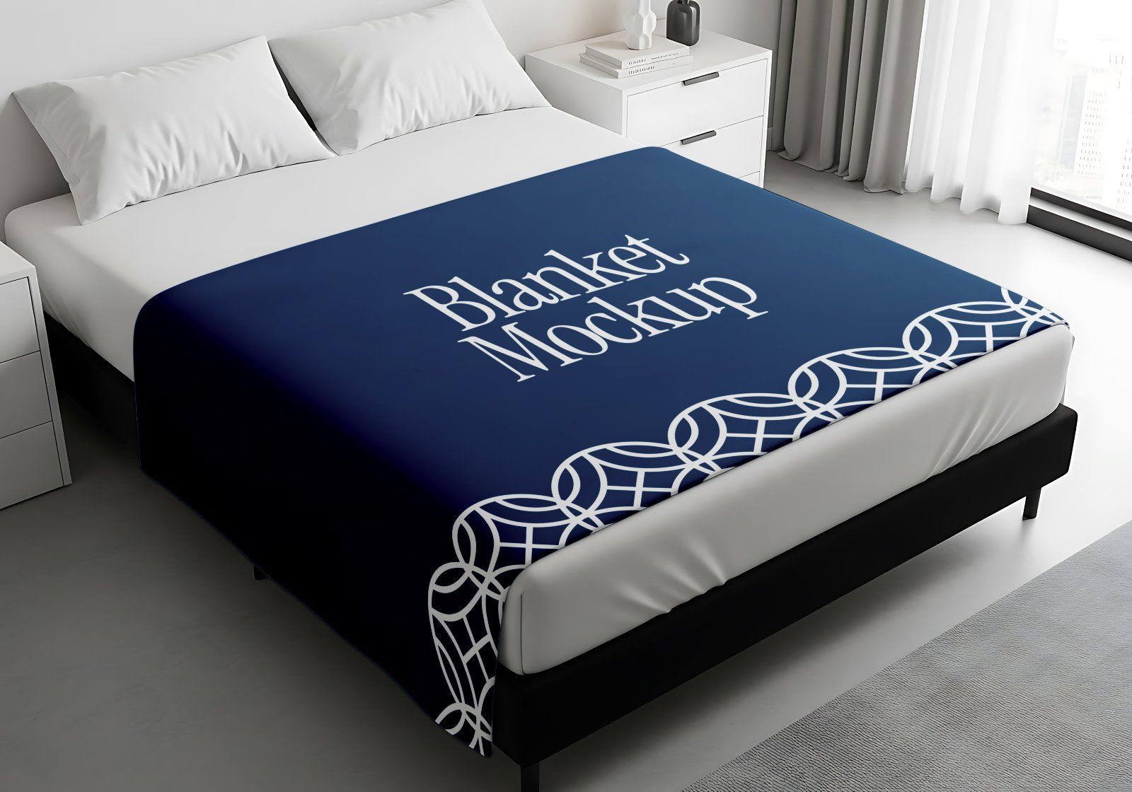 Premium Branding Blue Hotel Mockup