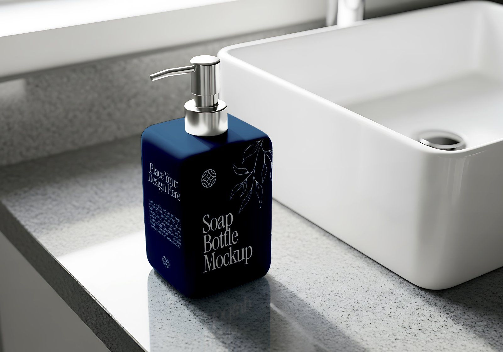 Premium Branding Blue Hotel Mockup