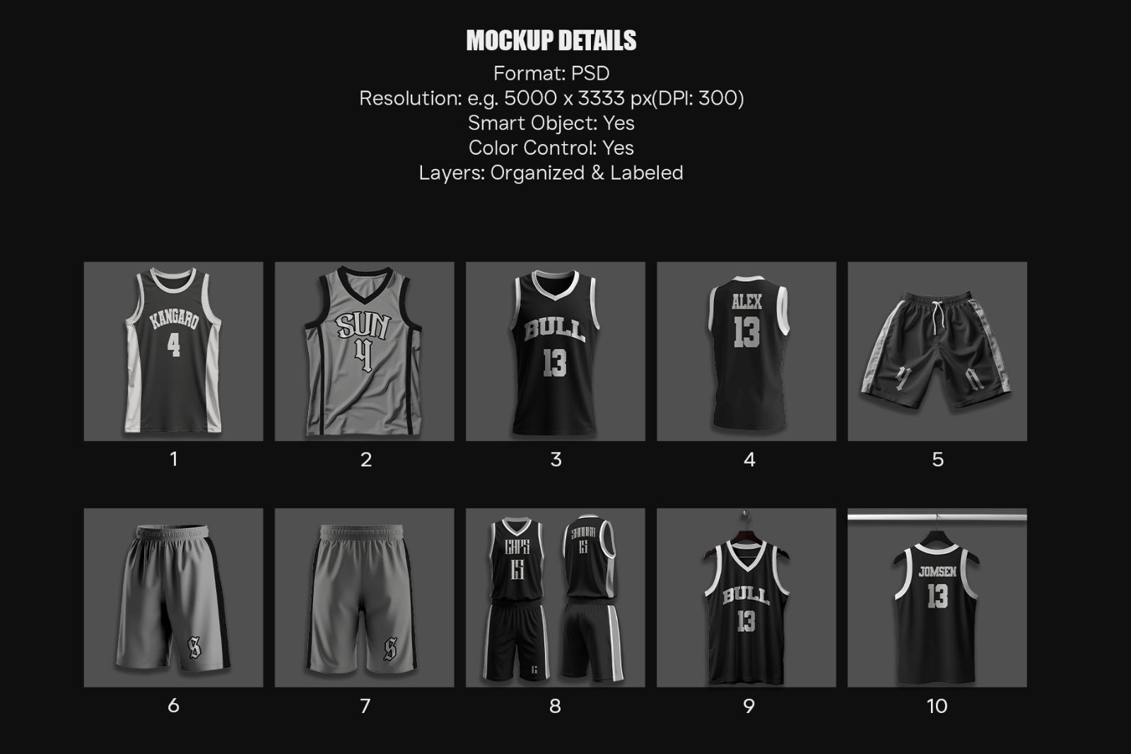Basketball Jersey & Shorts Mockup