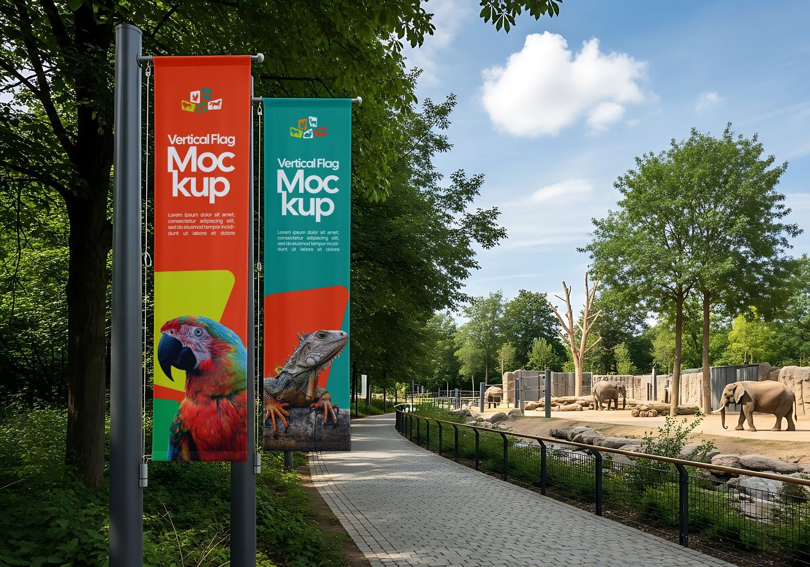 Premium Zoo Park Mockup