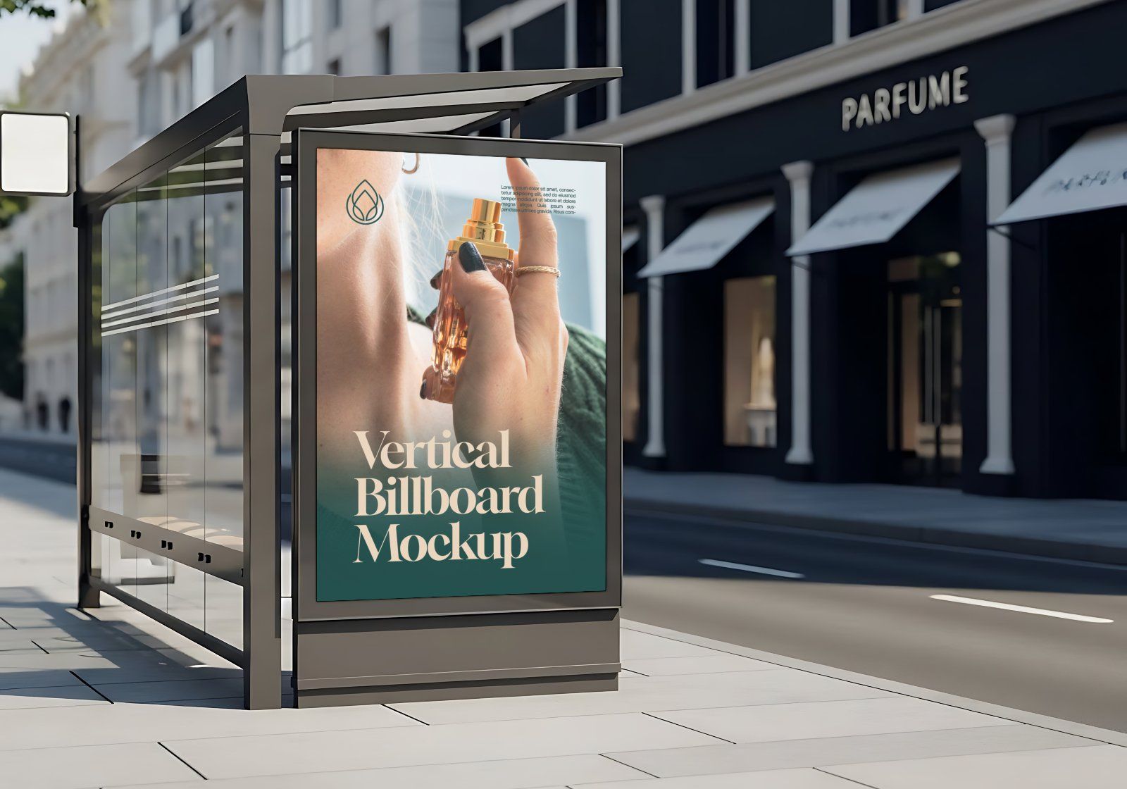 Perfume Brand Store Mockup Bundle PSD – Luxury Fragrance Retail Branding Set