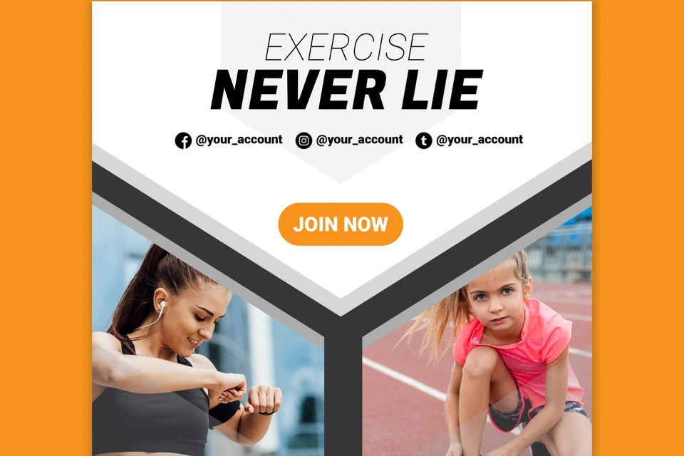 exercise-never-lie-workout-square-flyer