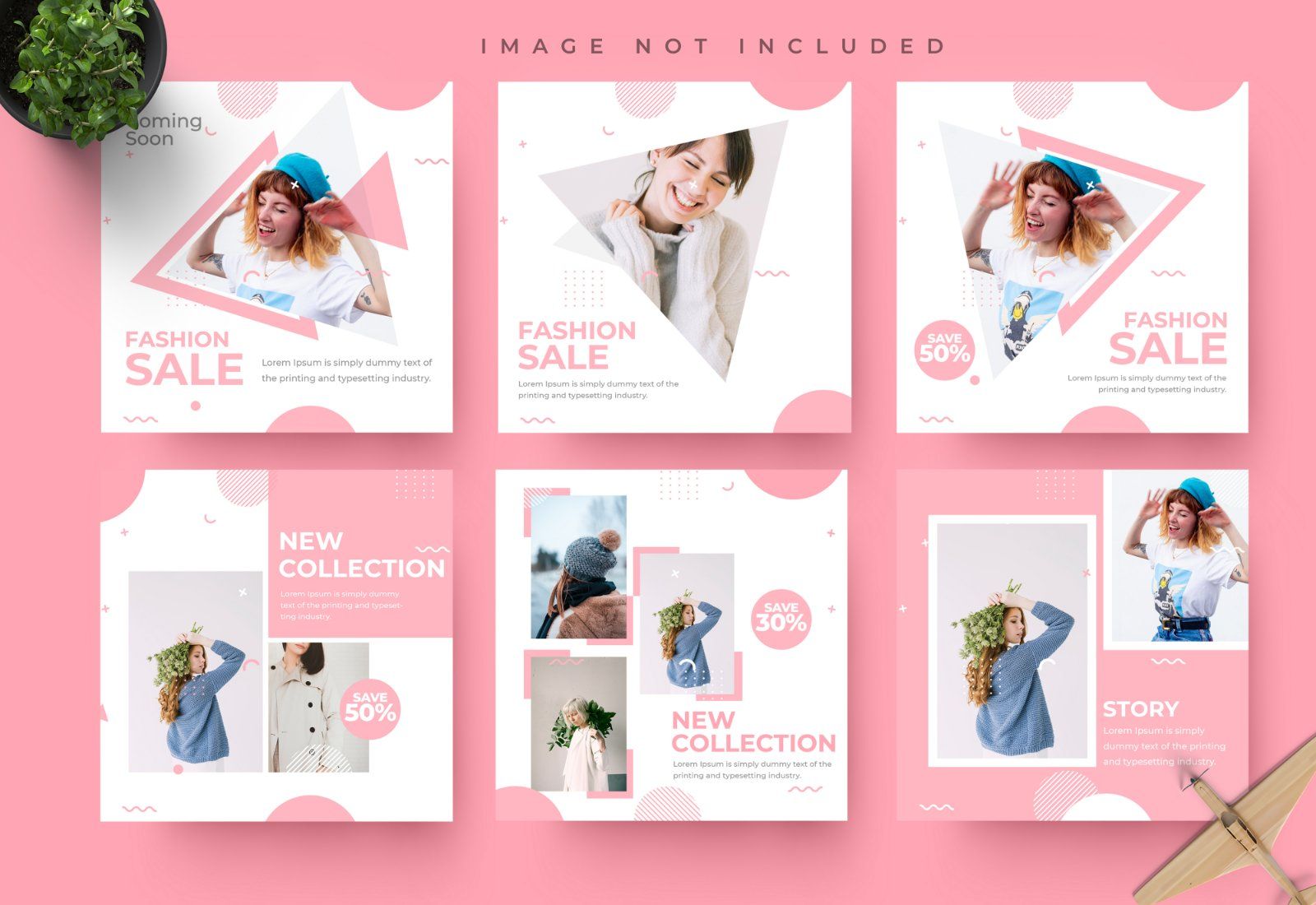 minimalist-pink-social-media-instagram-feed-post-stories-fashion-sale-banner-template — image 1