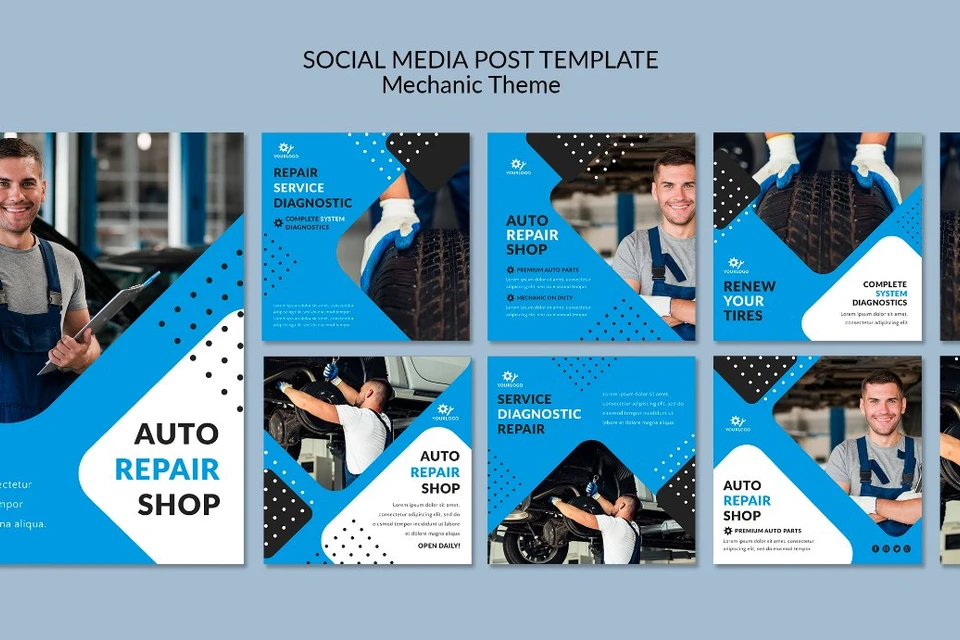 mechanic-worker-showroom-social-media-post