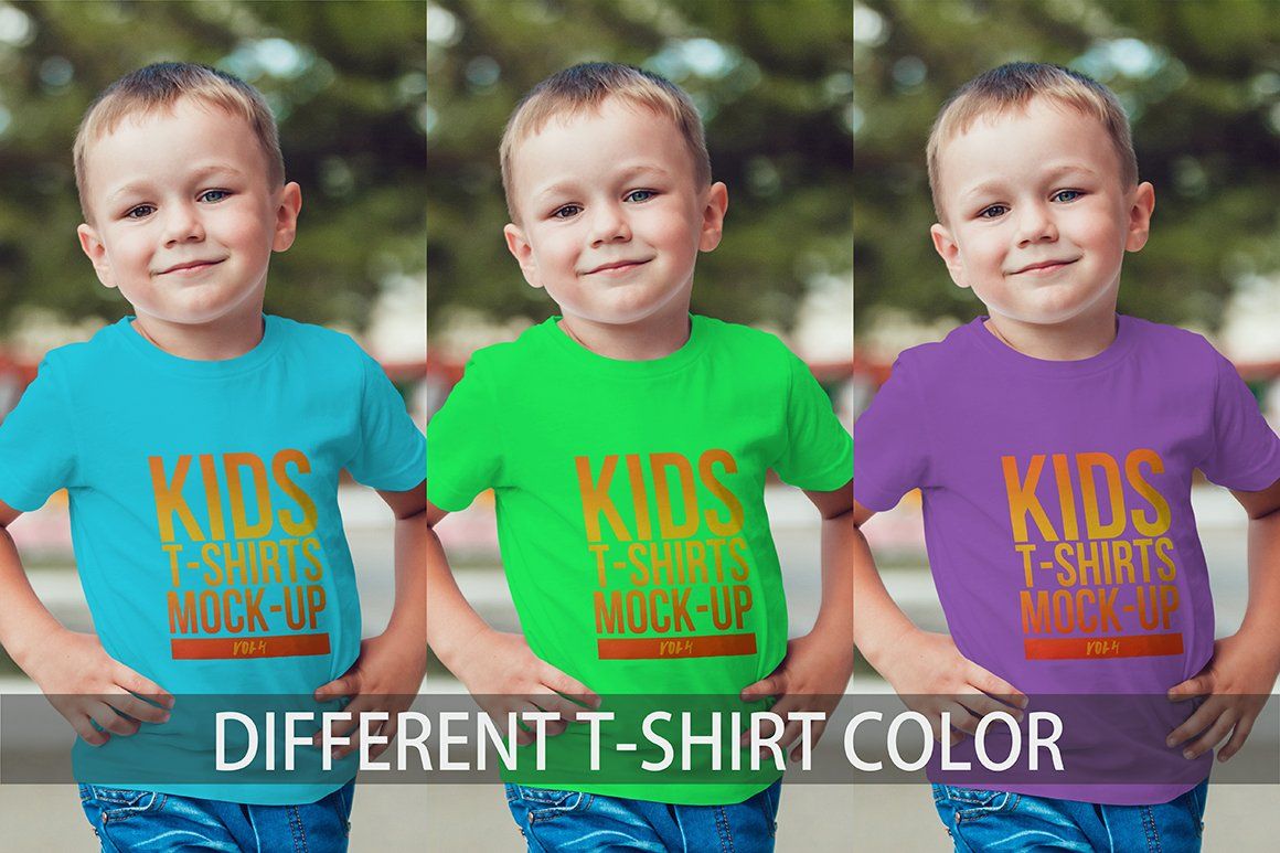 Kids T-Shirt Mock-Up Vol 4
