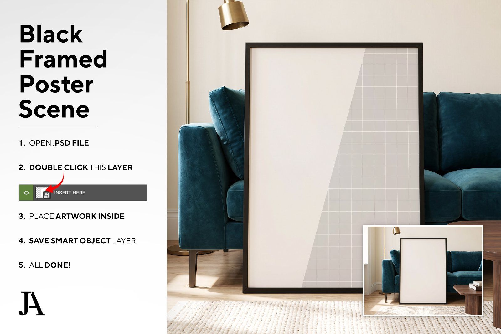Black Framed Poster | DIN A PSD — image 4