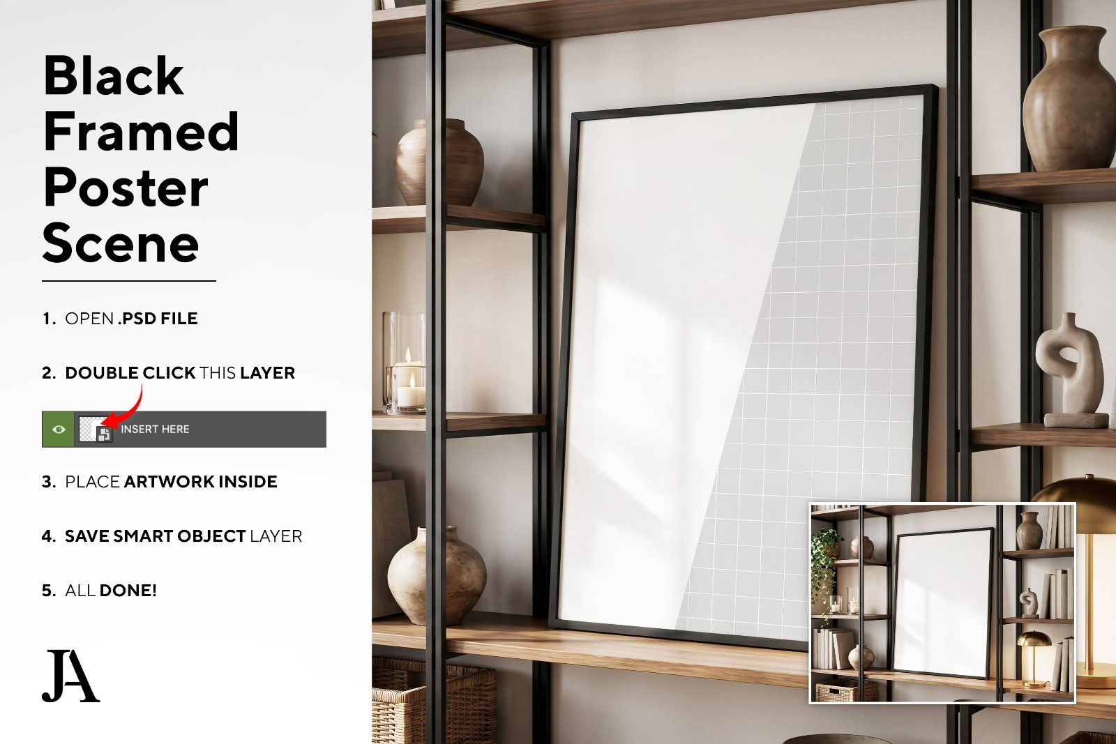 Black Framed Poster | DIN A PSD