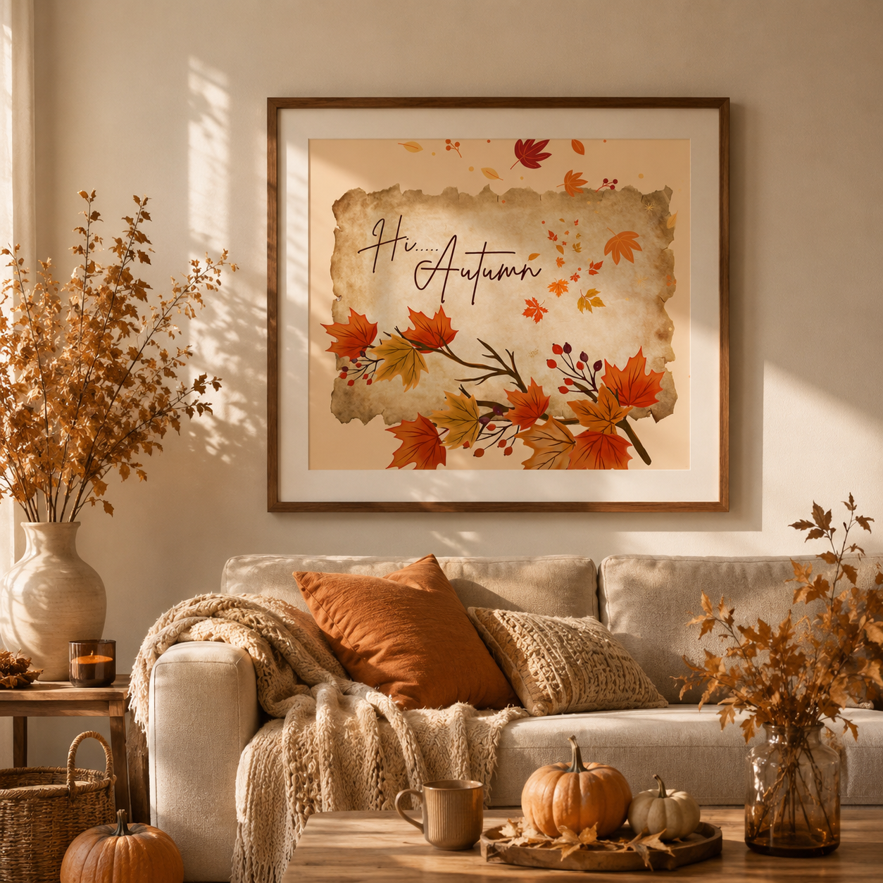 Autumn Wall Art – Cozy Fall Leaves Printable 🍂🤎 — image 1
