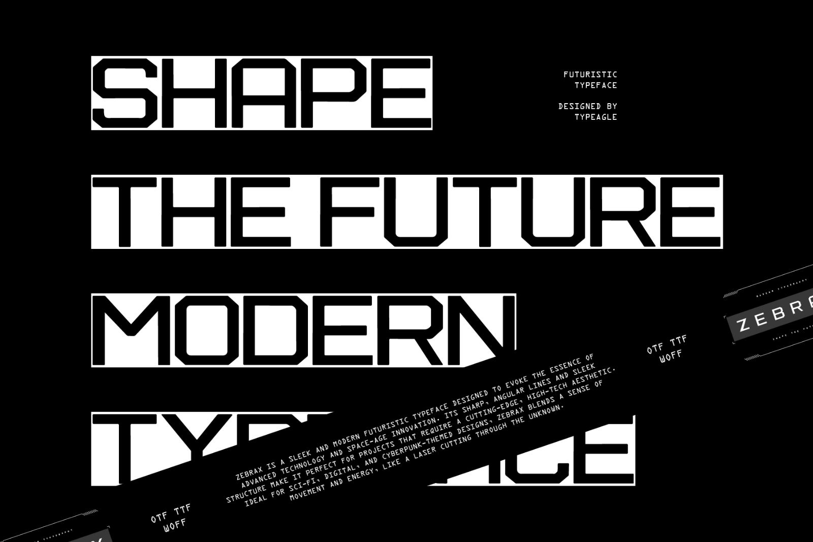 Zebrax - Futuristic Display Font — image 5