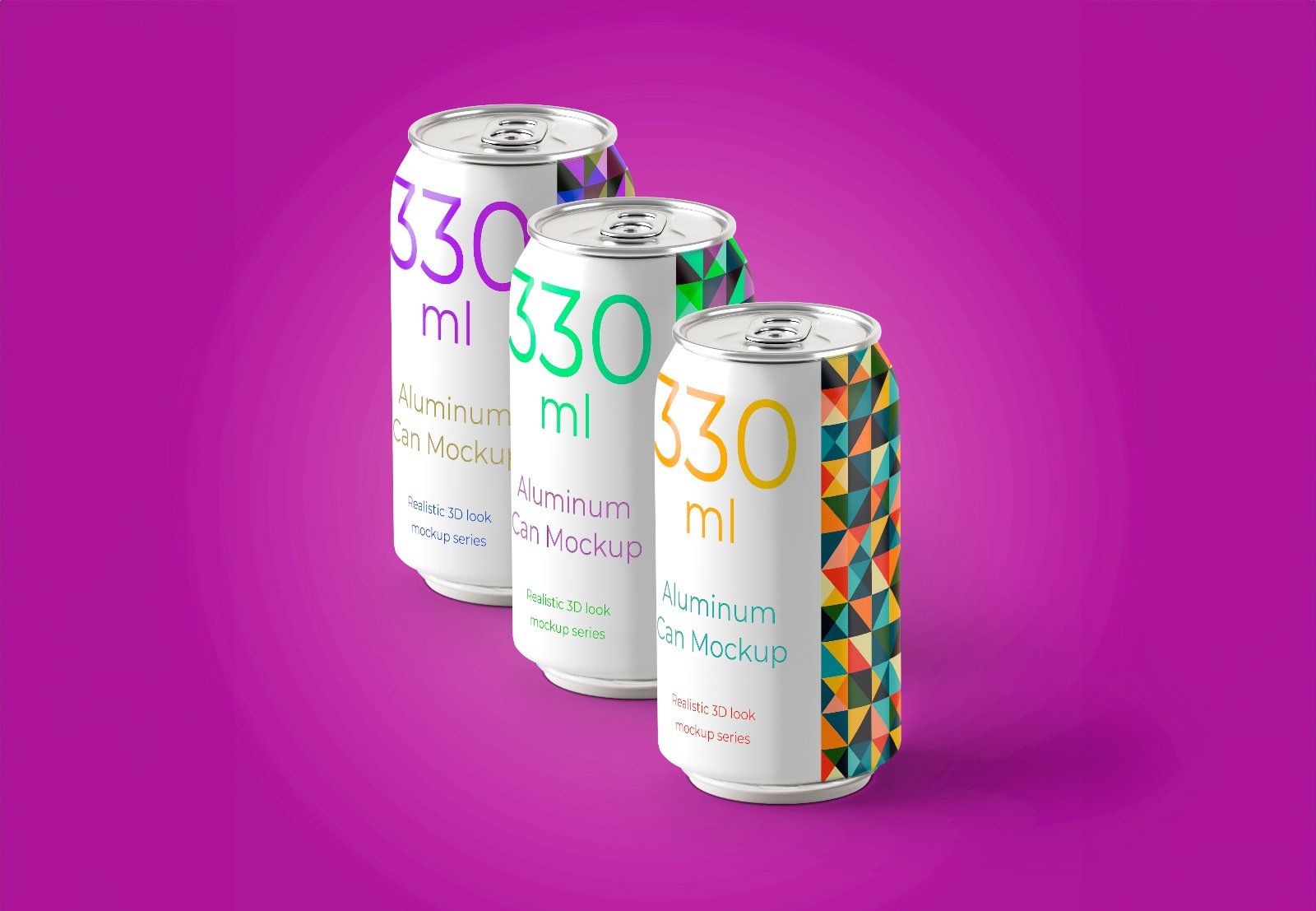 330ml Aluminum Can Mockup Set