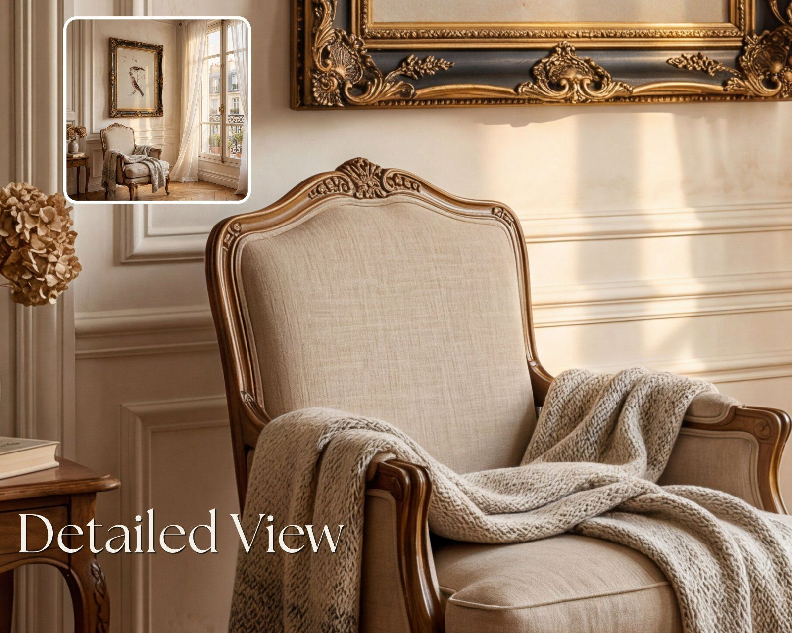 4x5 ornate frame mockup, baroque style frame PSD