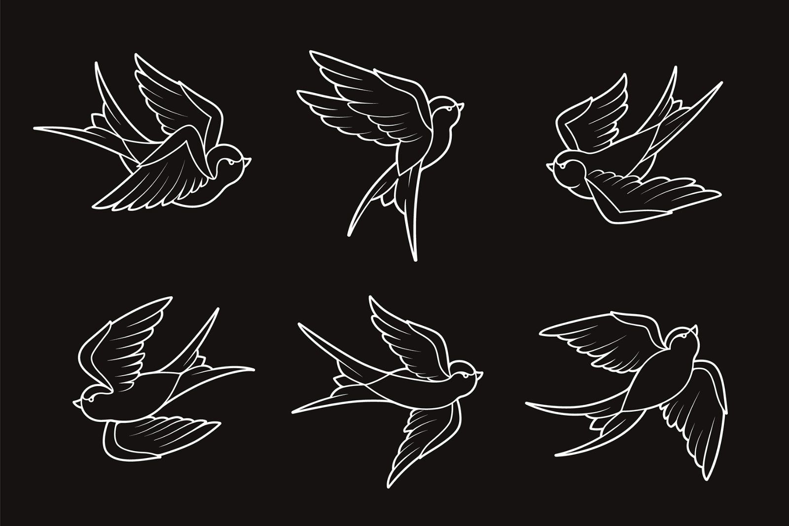 Old School Tattoo Birds