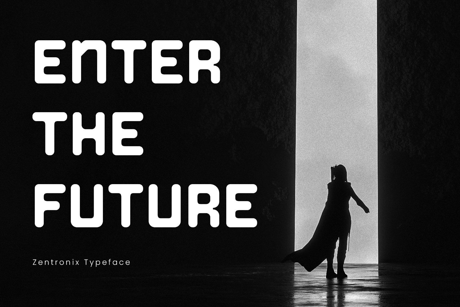 Branding Zentronix – Futuristic Industrial Display Font with Modern Tech Style & Ligatures