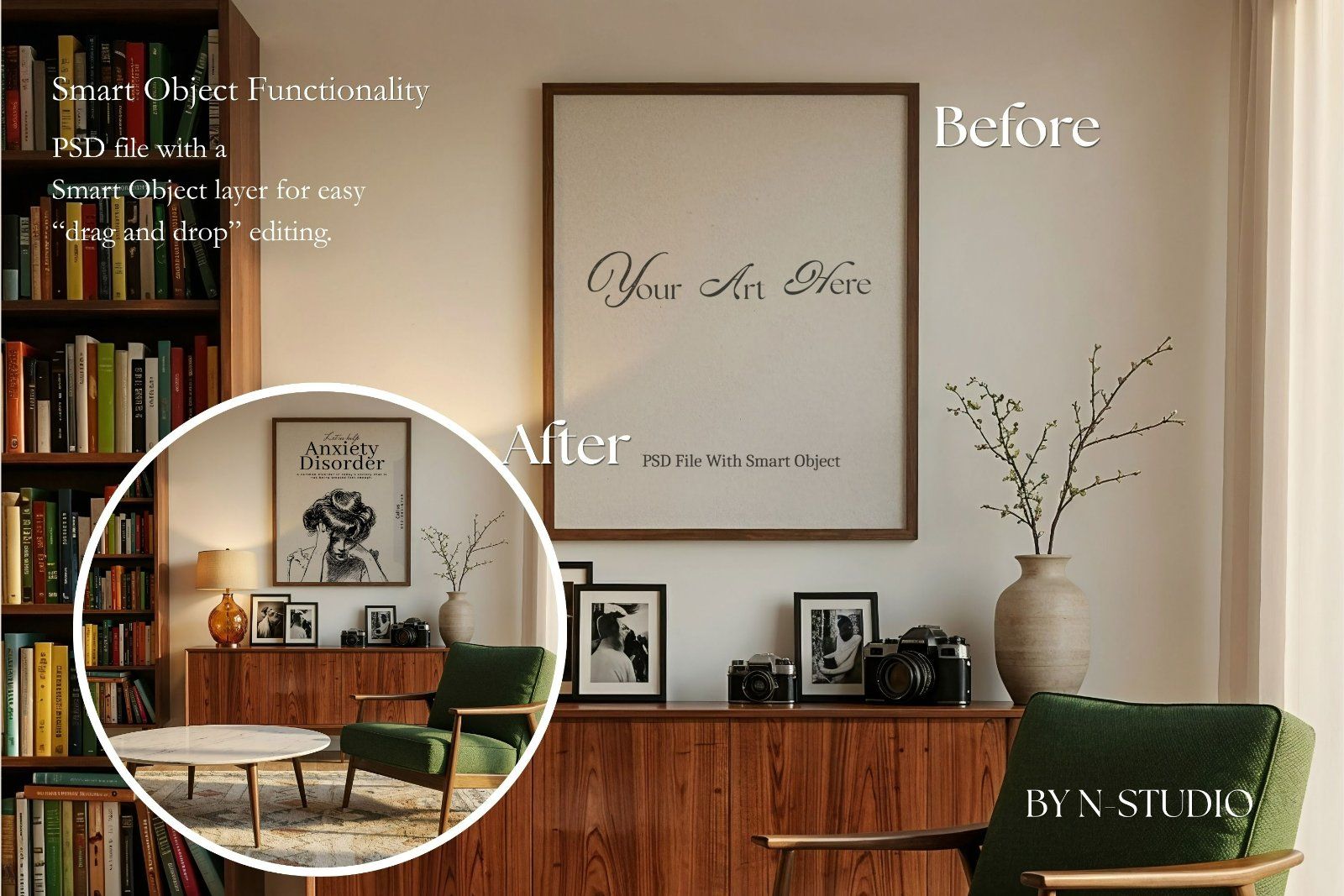 Modern Living Room Frame Mockup Bundle